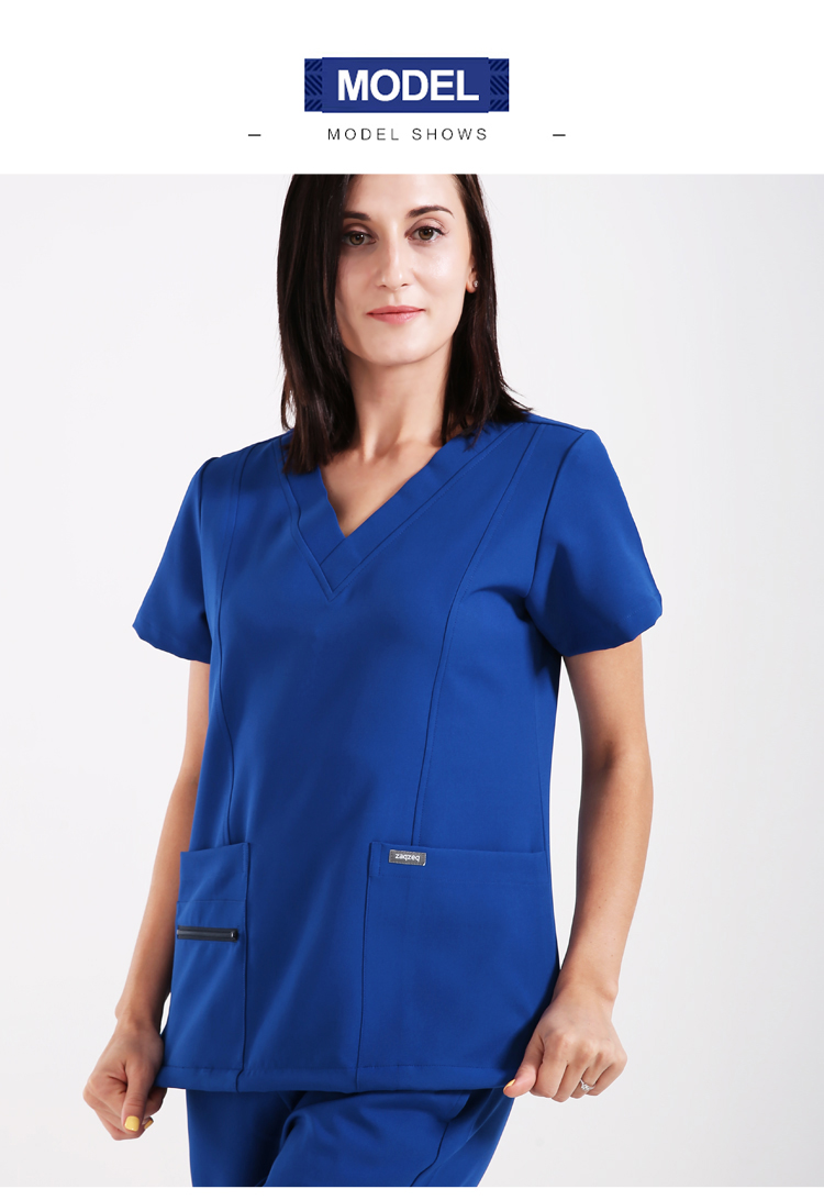 Custom V-neck Nursing Uniforms Nurse Medical Scrubs Design Medical Scrubs Tops Suit