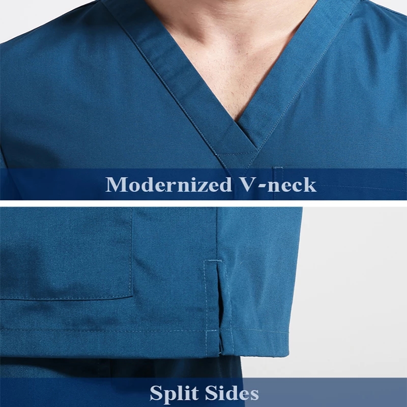 Custom Comfortable Scrub Clothes Set V-neck Medical Uniforms Nursing