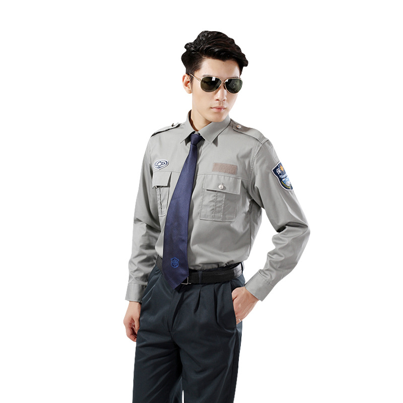 Custom Design Airport Male Security Guard Uniform Long Sleeve Shirts