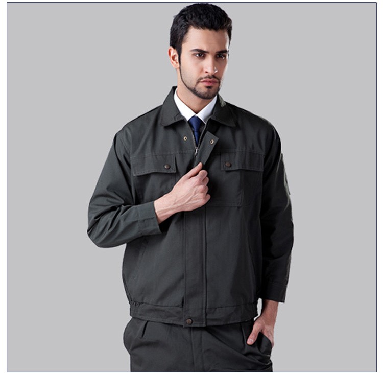 Custom Design OEM Maintenance Worker Long Sleeve Zipper Front Uniform Coat And Pants
