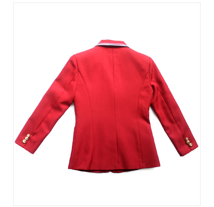 OEM Service Single Breasted V-neck Red School Uniform Blazer