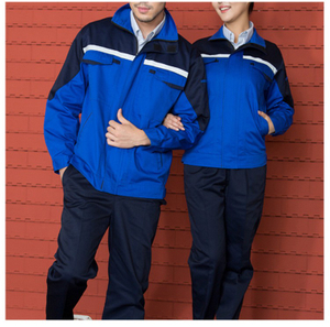 Custom Design Food Freezing Factory Worker Zipper Long Sleeve Uniform Suit