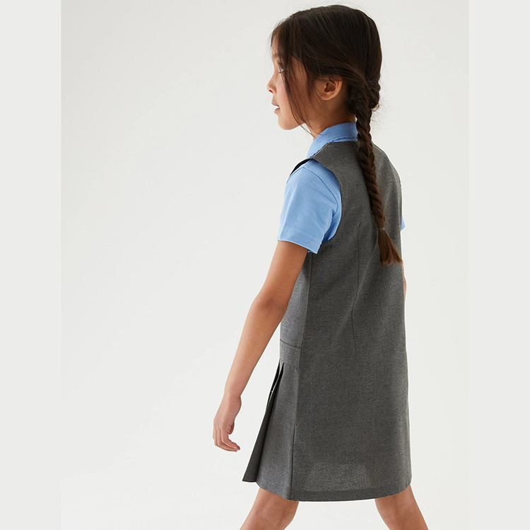 Custom Girls Jumper Skirt Children A-Line Dress Kindergarten School Uniform Designs