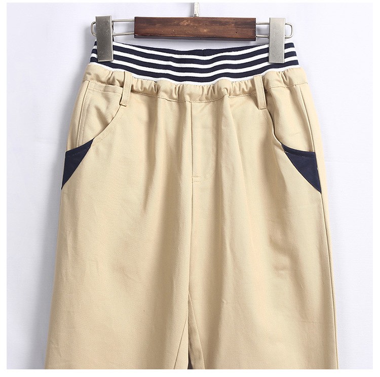 Custom Design Boys Brown Long School Uniform Pants with Pocket