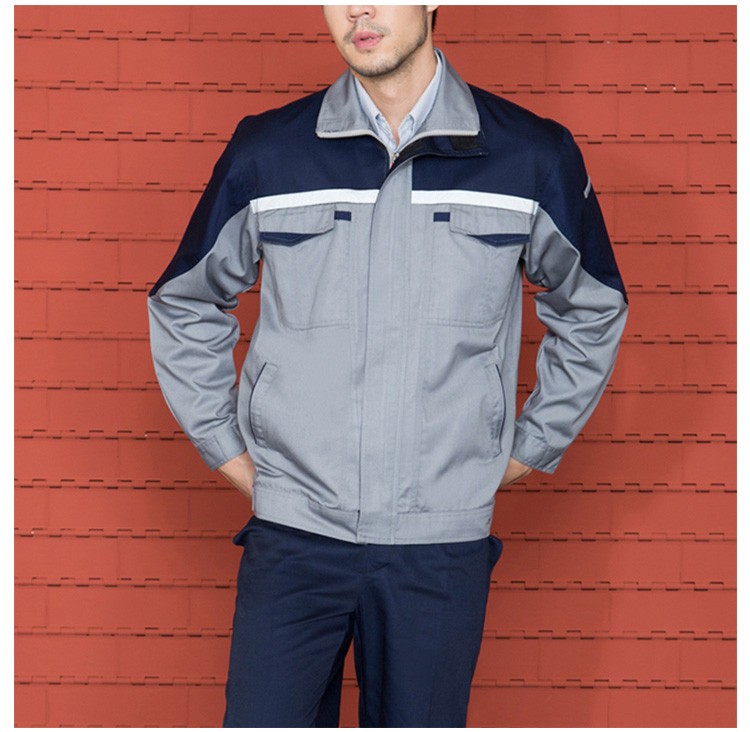 Custom Design Food Freezing Factory Worker Zipper Long Sleeve Uniform Suit