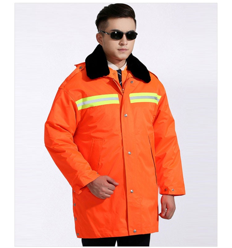 Custom Design Airport Male Security Solid Orange Color Guard Uniform Airport Male Security Guard Uniform with Reflective Strip