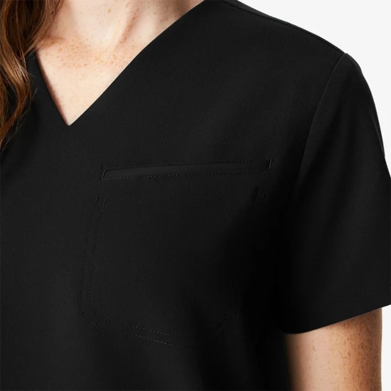 New Style Nursing Uniforms Scrubs Hospital Uniforms V-neck Solid Scrub Top & Jogger Scrub Pant Set