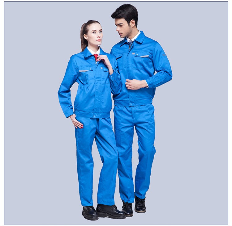 Wholesale Custom Design Large Factory Long Sleeve Zipper Front Solid Color Worker Uniform