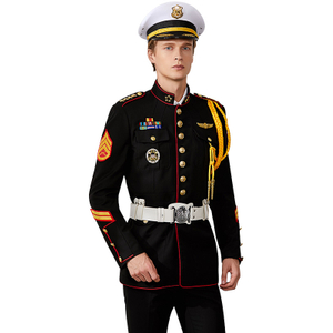 Custom Design Long Sleeve Security Guard Work Uniform Police Shirt Uniforms Set with Belt