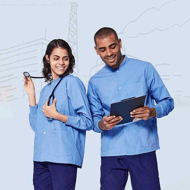 Nursing Working clothes Warm-up Stability Scrubs Top Jackets
