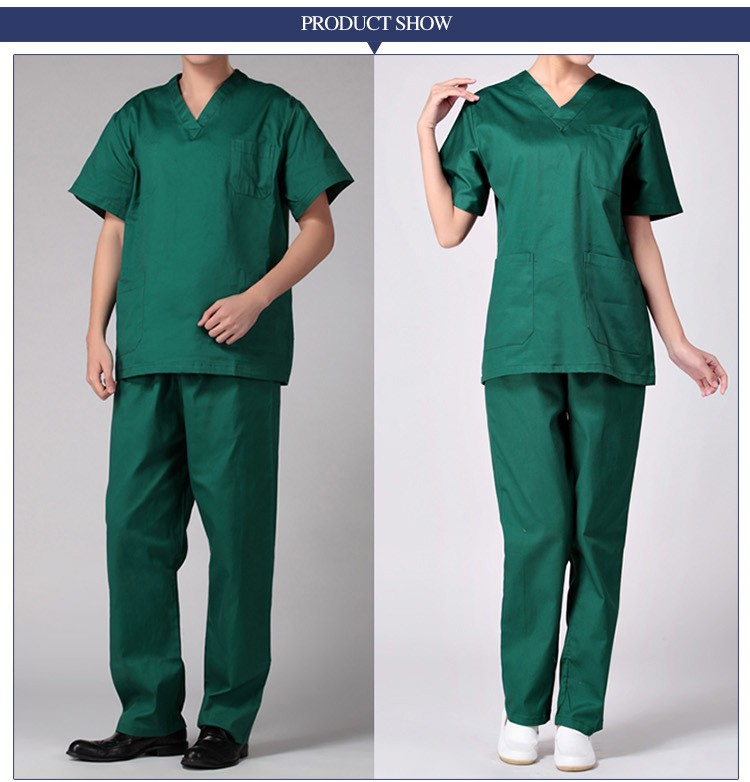 Scrubs Set Uniforms Nursing Green Nurse Doctor Uniform V-neck Medical Scrubs Nursing Uniform Hospital Uniforms
